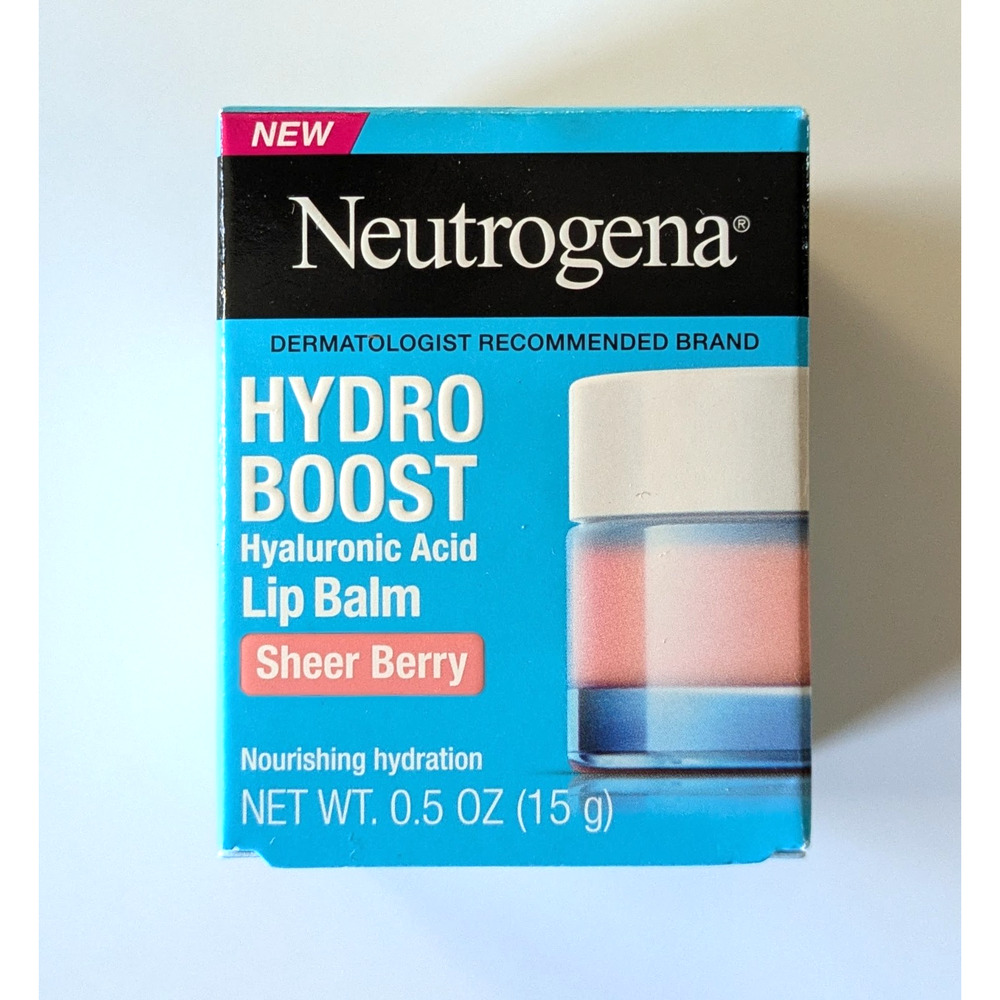 Neutrogena Hydro Boost Hyaluronic Acid Lip Balm Sheer Berry, NEW
